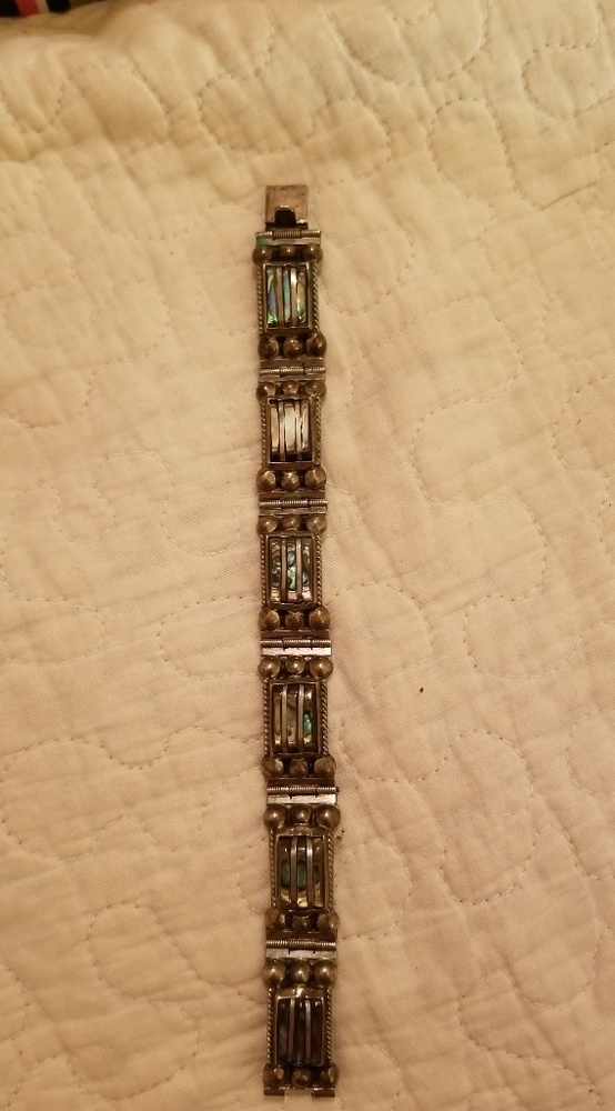 1960's Del Rio Abalone bracelet .925